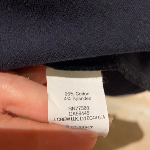 J CREW Tipped Gamine Navy Stretch Dress 4 - Picture 5 of 5